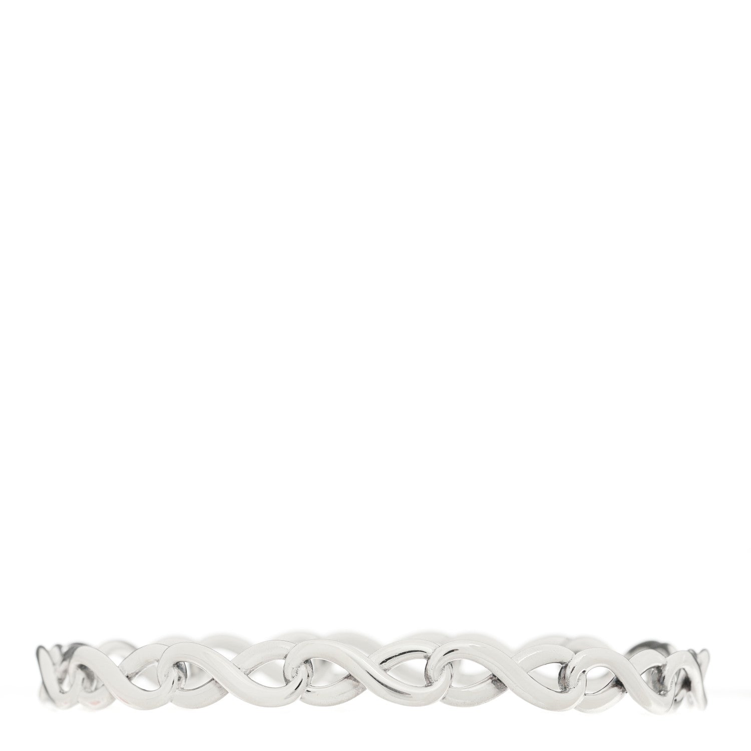 Tiffany Sterling Silver Infinity Bangle Bracelet 2 of 3