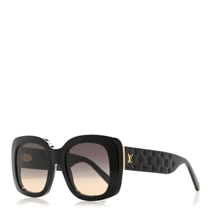 Louis Vuitton Acetate LV Empreinte Square Sunglasses Z1611W Black 1 of 7