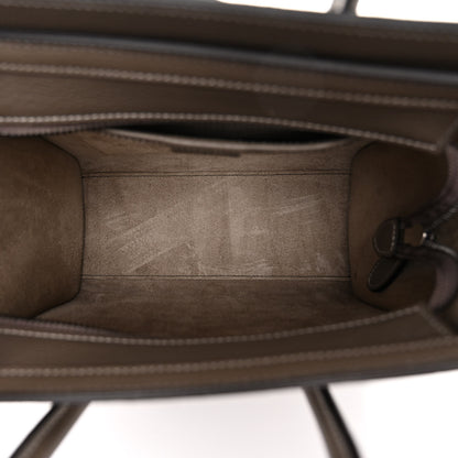 Celine Drummed Calfskin Nano Luggage Souris 5 of 10
