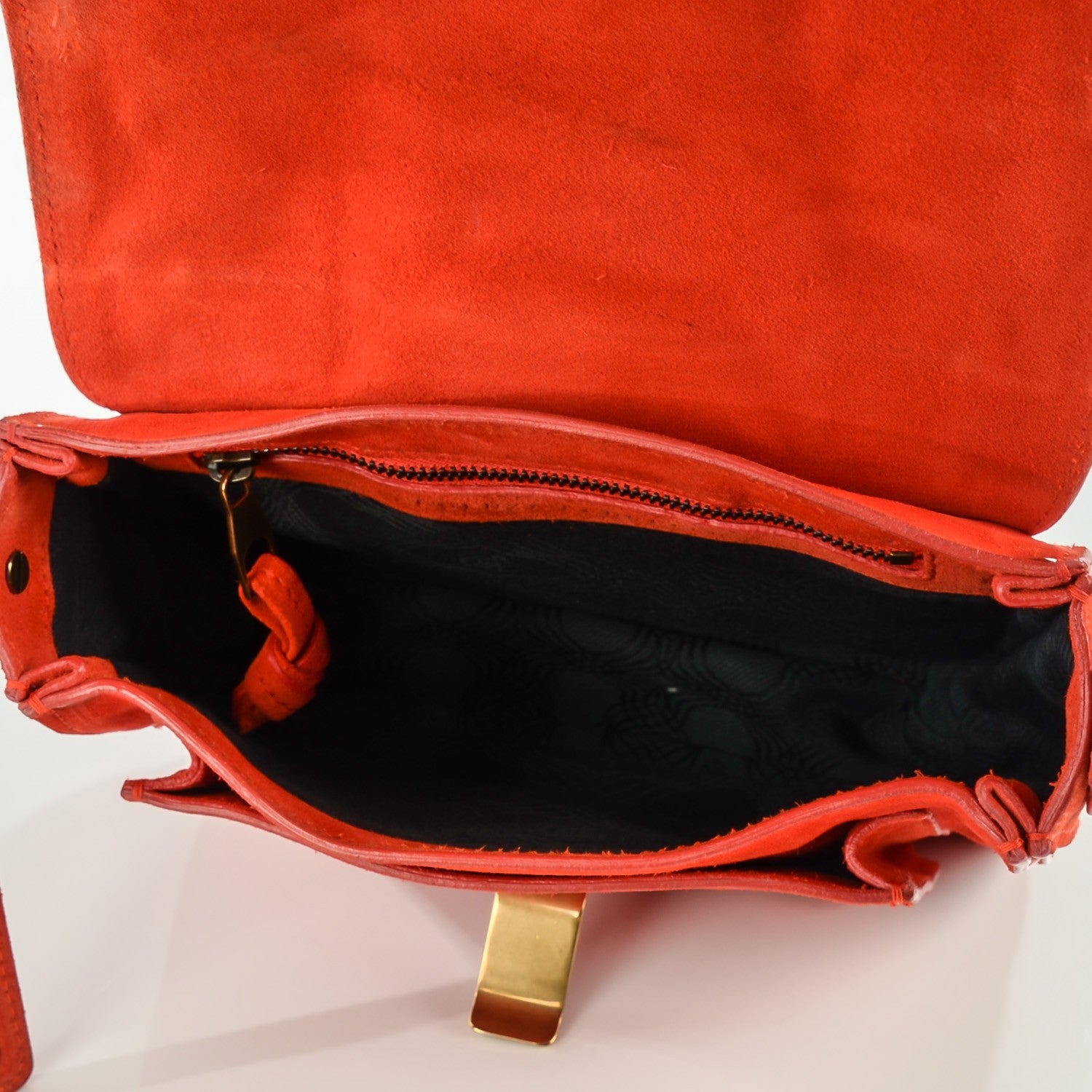 Proenza Schouler Suede PS1 Mini Pouch Messenger Bag Orange 5 of 13