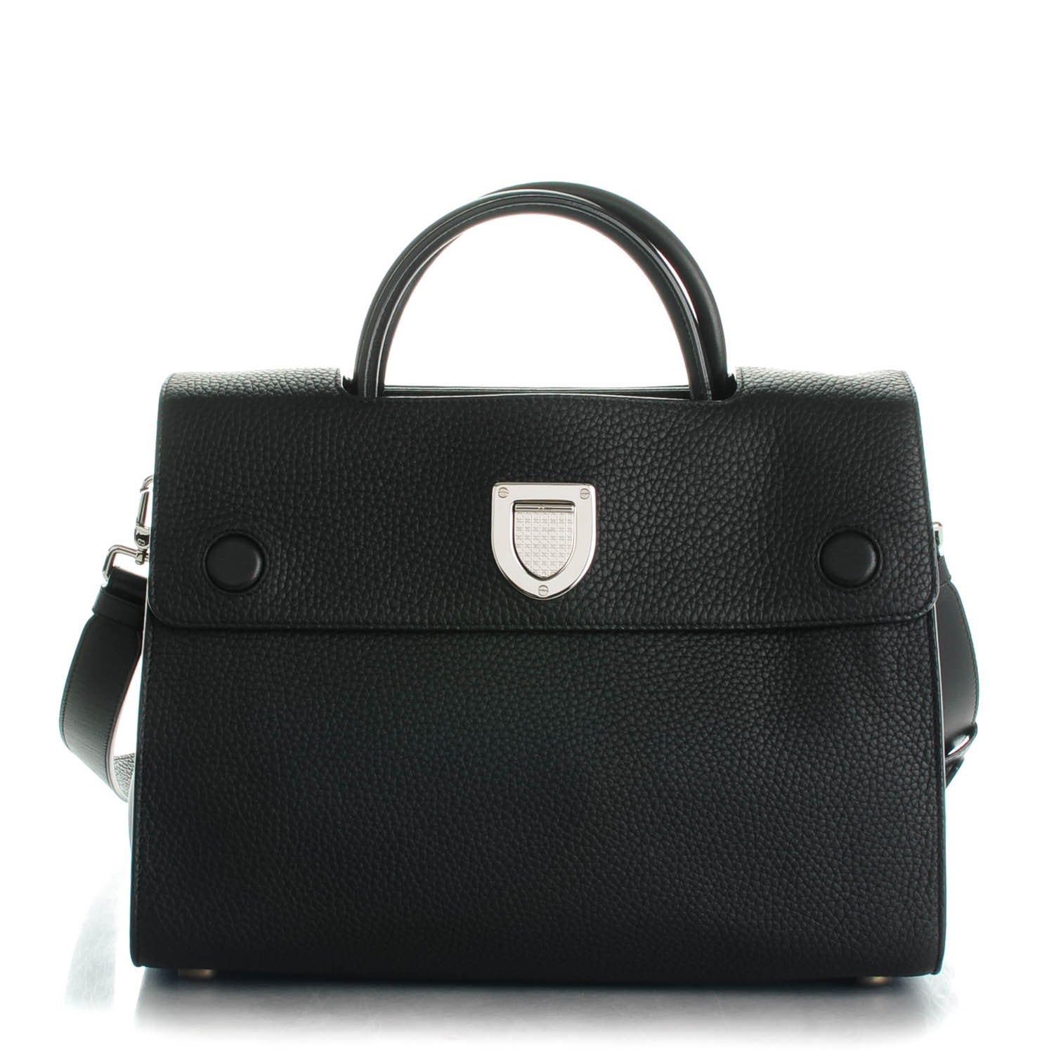 Christian Dior Grained Calfskin Medium Diorever Flap Black 1 of 7