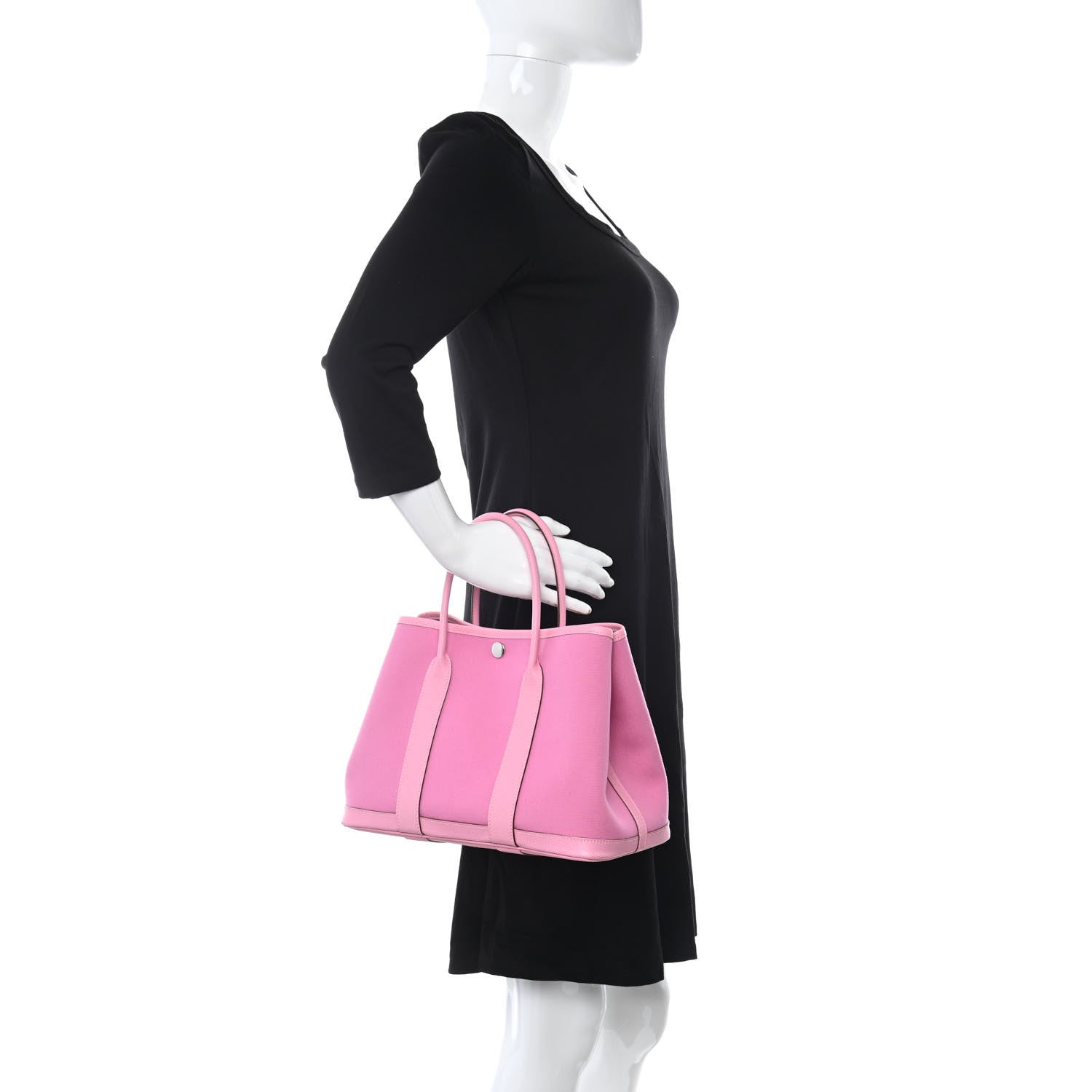 Hermes Toile Epsom Verso Garden Party 30 TPM Bubblegum Rubis 2 of 9