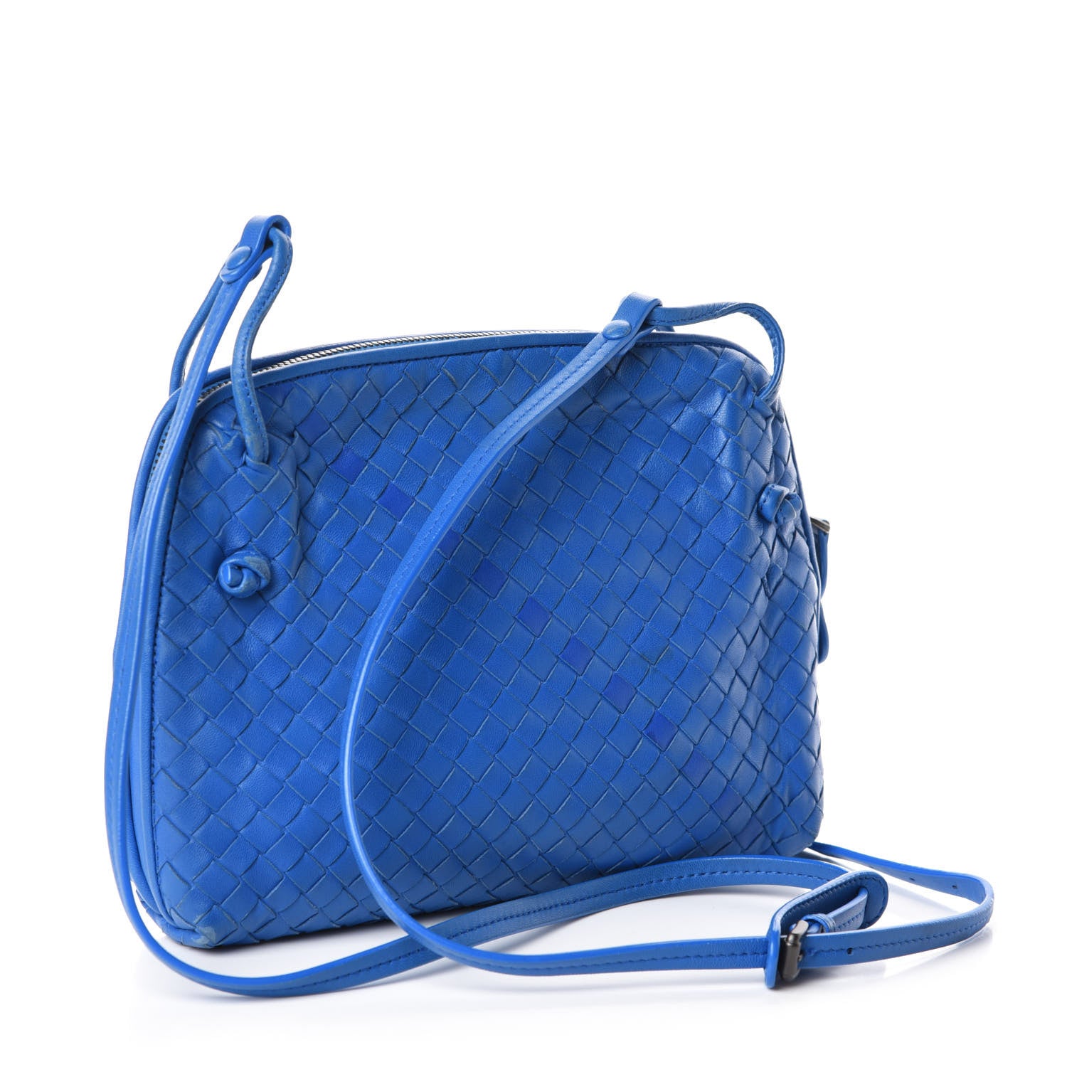 Bottega Veneta Nappa Intrecciato Nodini Crossbody Messenger Signal Blue 3 of 9