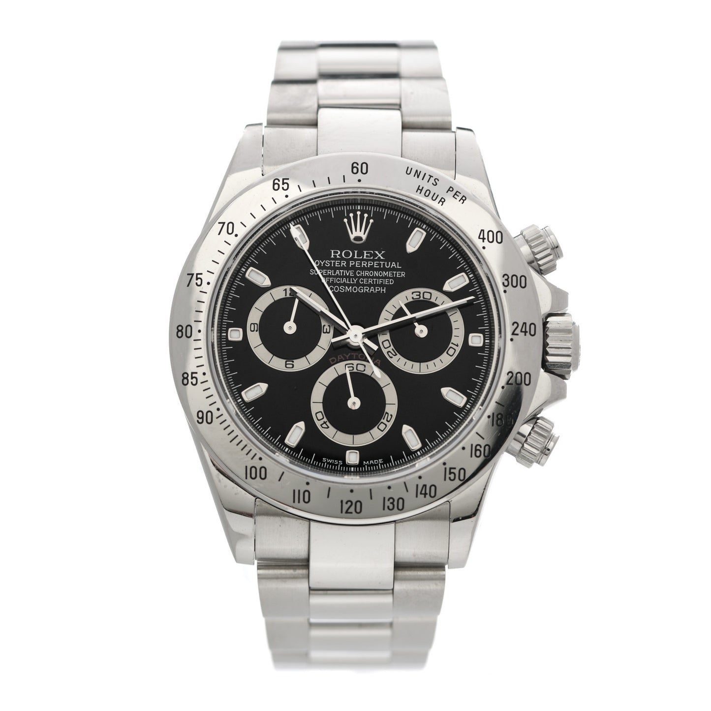 Stainless Steel 40mm Oyster Perpetual Daytona Cosmograph Watch Black 116520