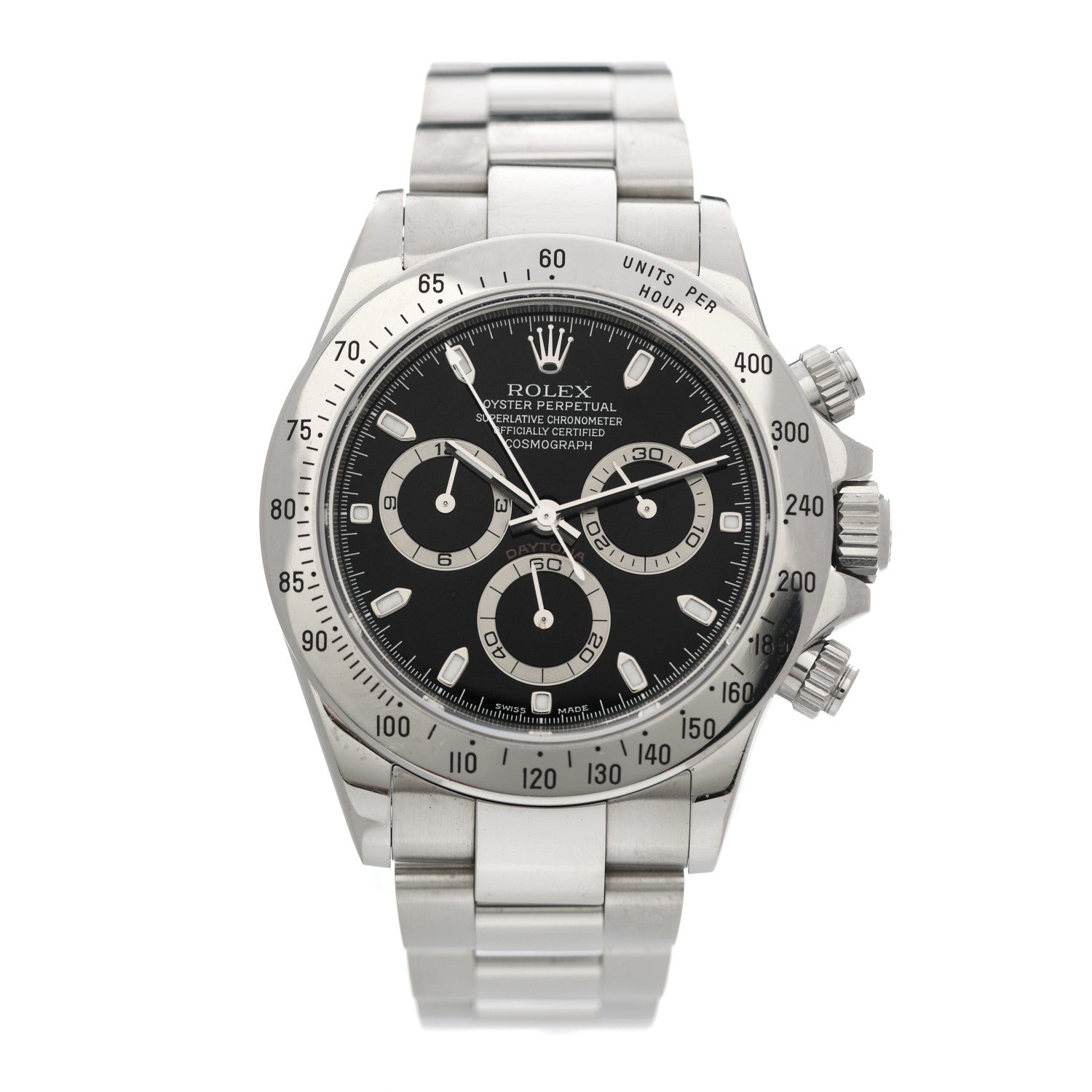 Rolex Stainless Steel 40mm Oyster Perpetual Daytona Cosmograph Watch Black 116520 1 of 5