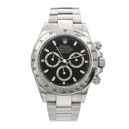 Rolex Stainless Steel 40mm Oyster Perpetual Daytona Cosmograph Watch Black 116520 1 of 5