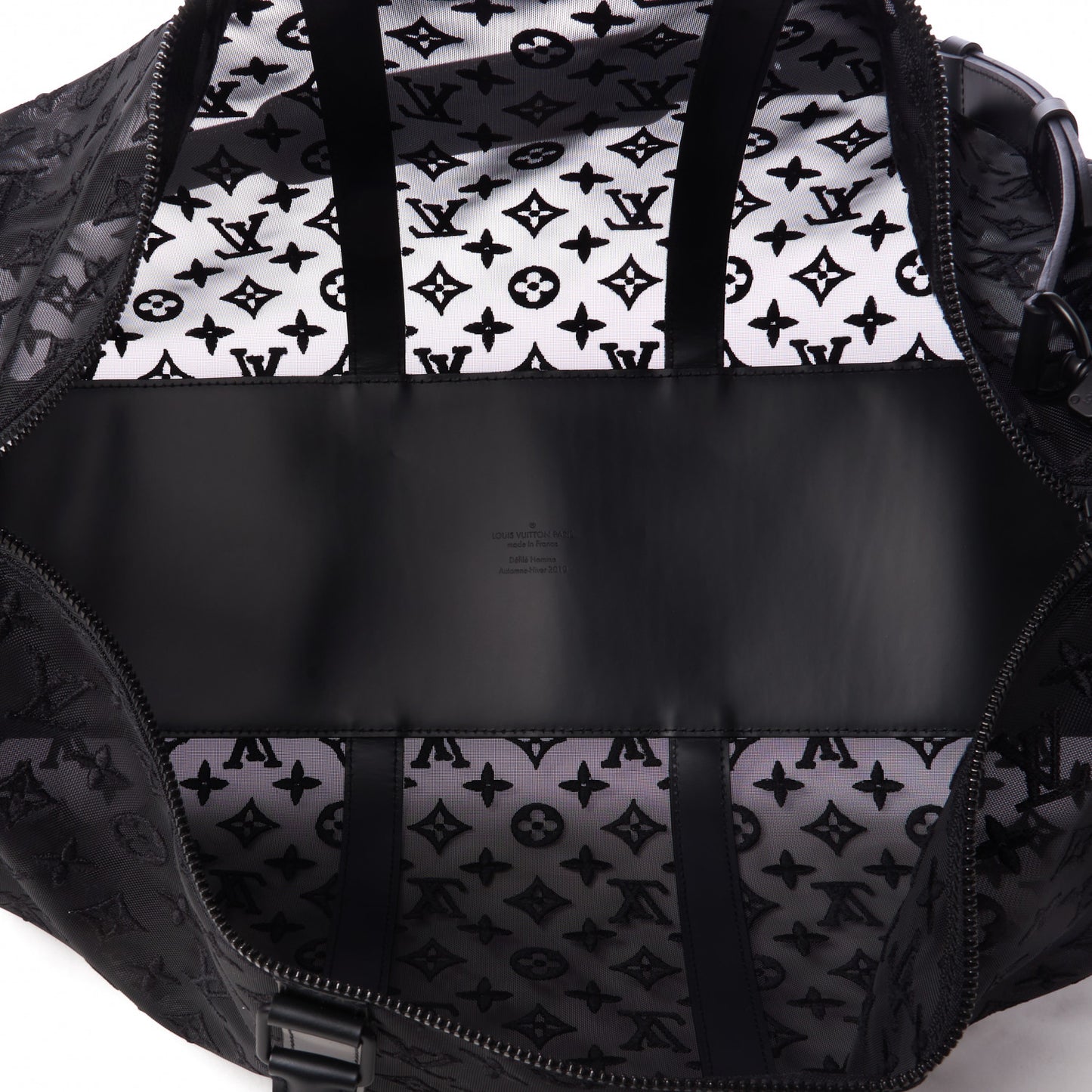 Monogram See Through Keepall Bandouliere 50 Black