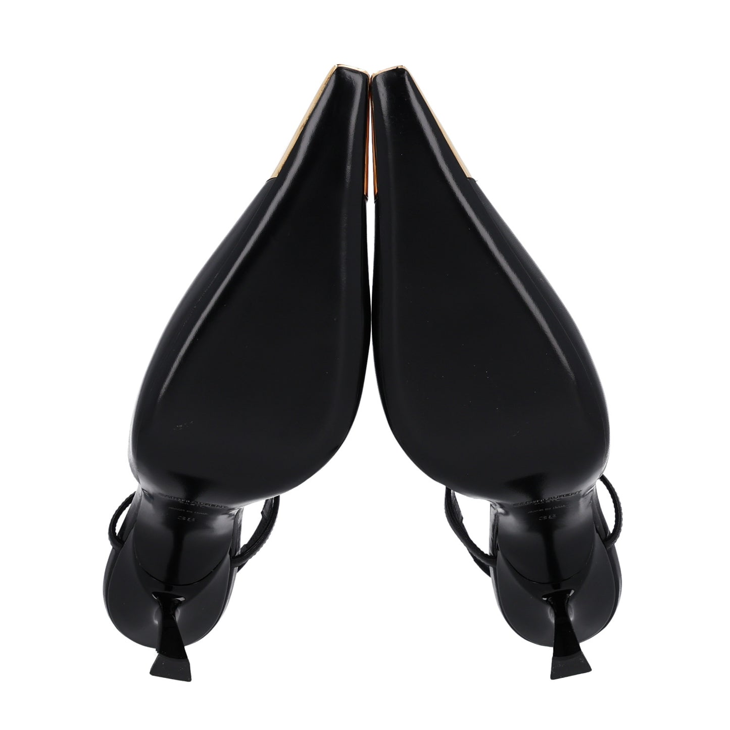 Smooth Calfskin Jeanne 110 Slingback Pumps 38 Black