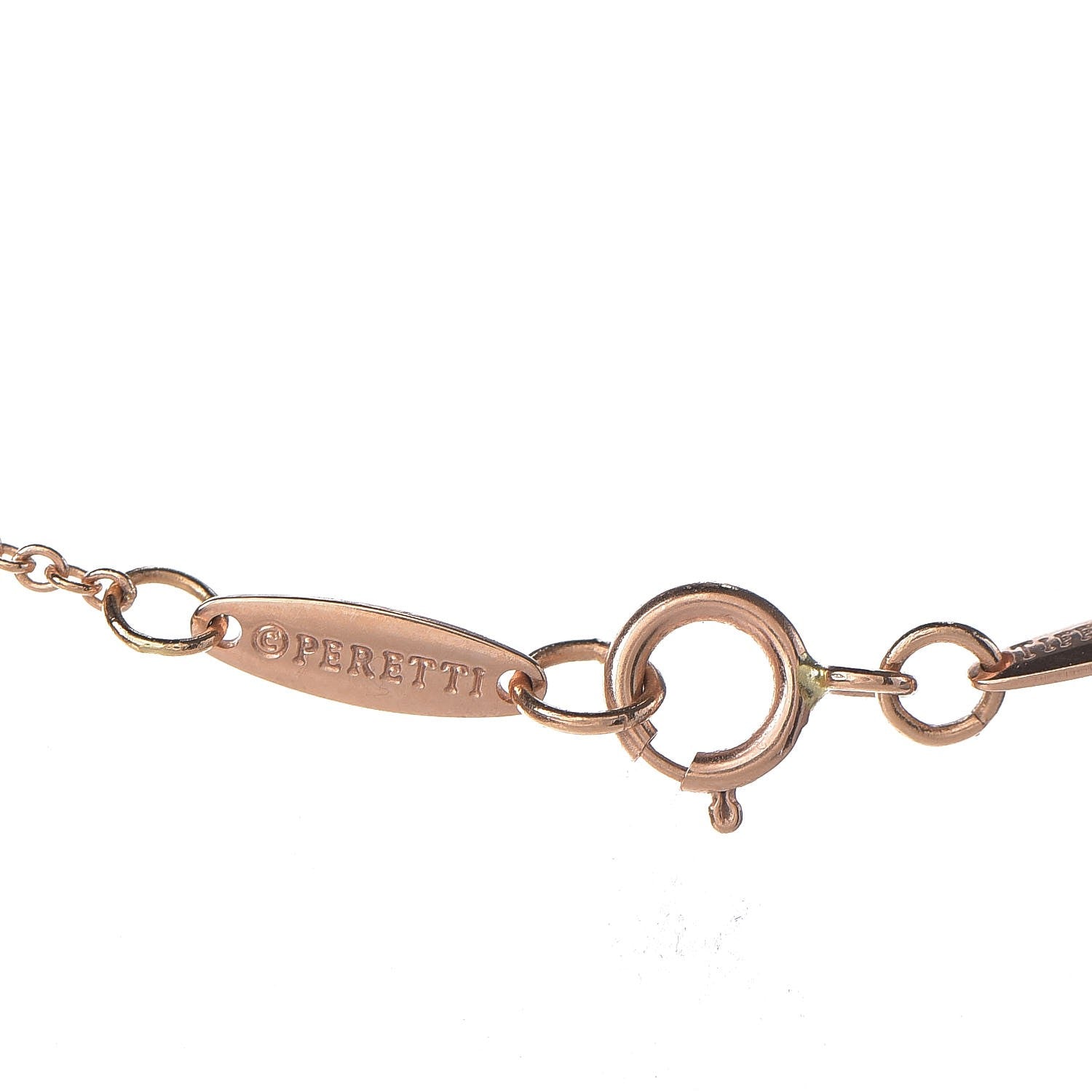 Tiffany 18K Rose Gold Diamond .17ct Elsa Peretti Diamonds by the Yard Pendant Necklace 6 of 9