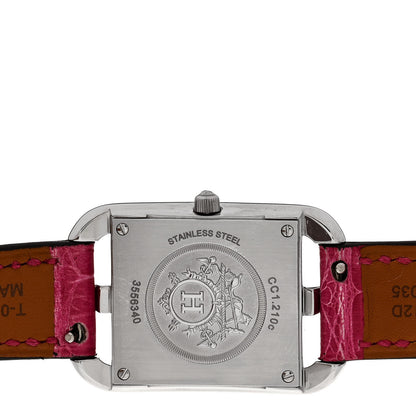Hermes Stainless Steel Alligator 23mm Cape Cod Quartz Watch Framboise 4 of 5