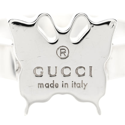 Gucci Sterling Silver Butterfly Band Ring 4 of 7