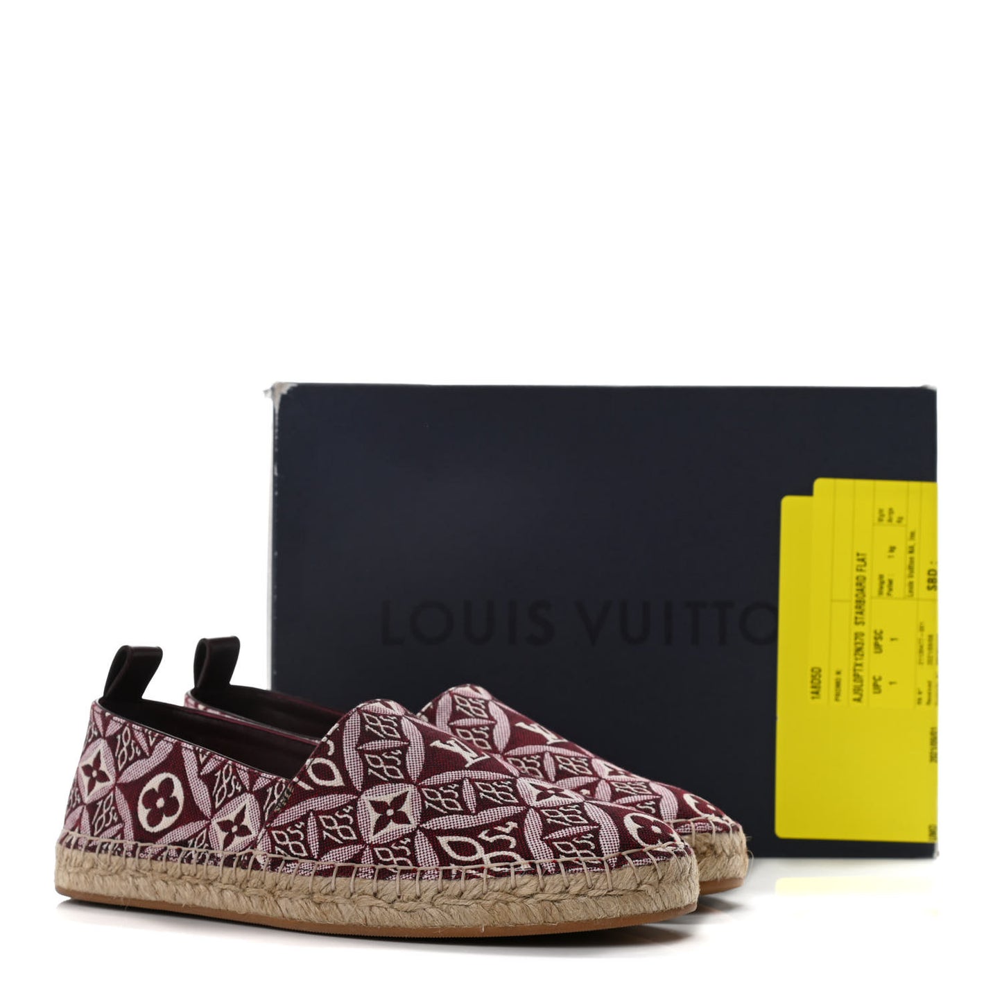 Jacquard Since 1854 Starboard Espadrille Flats 37 Bordeaux