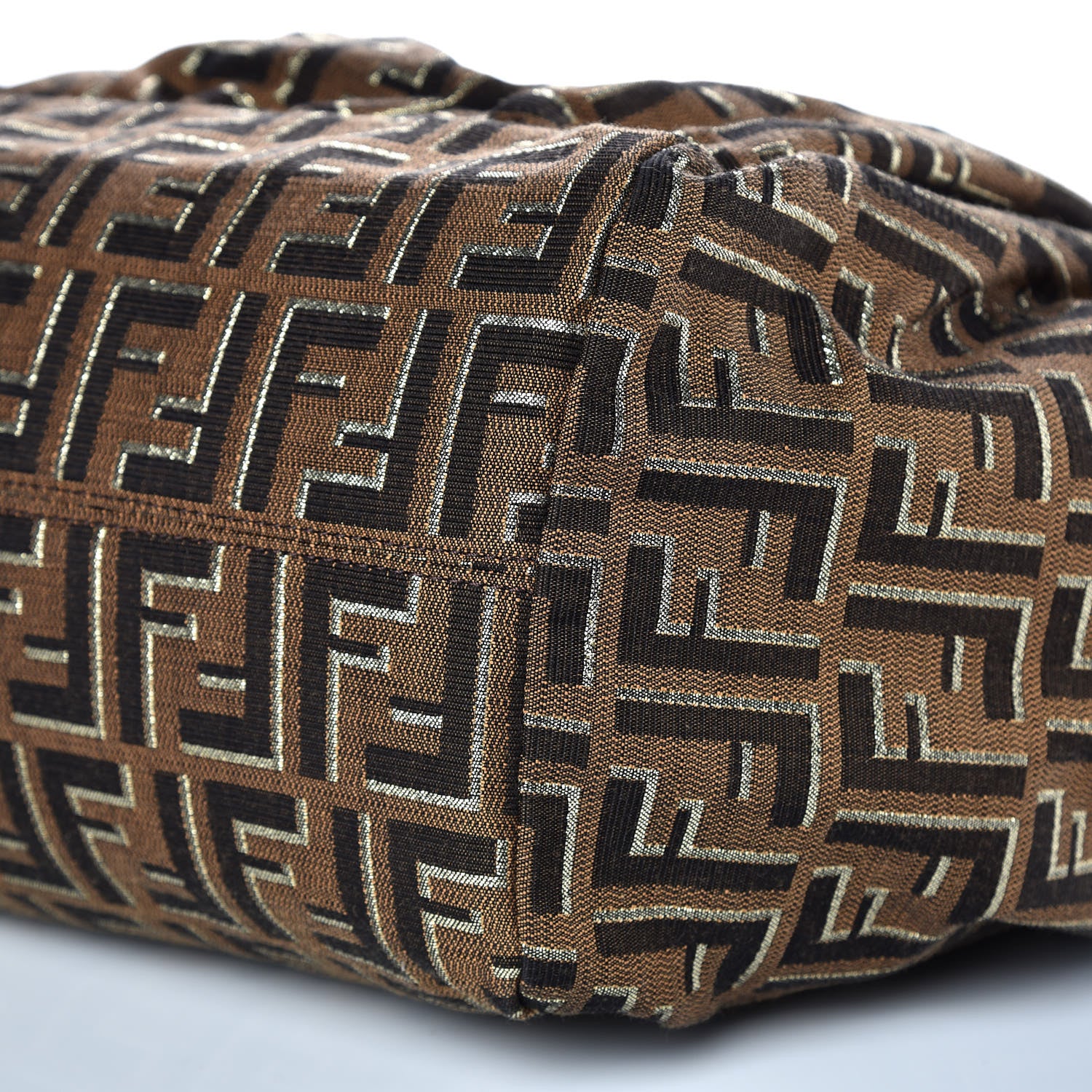 Fendi Zucca Vitello Large Chef Tote Tobacco Oro Moro 7 of 9