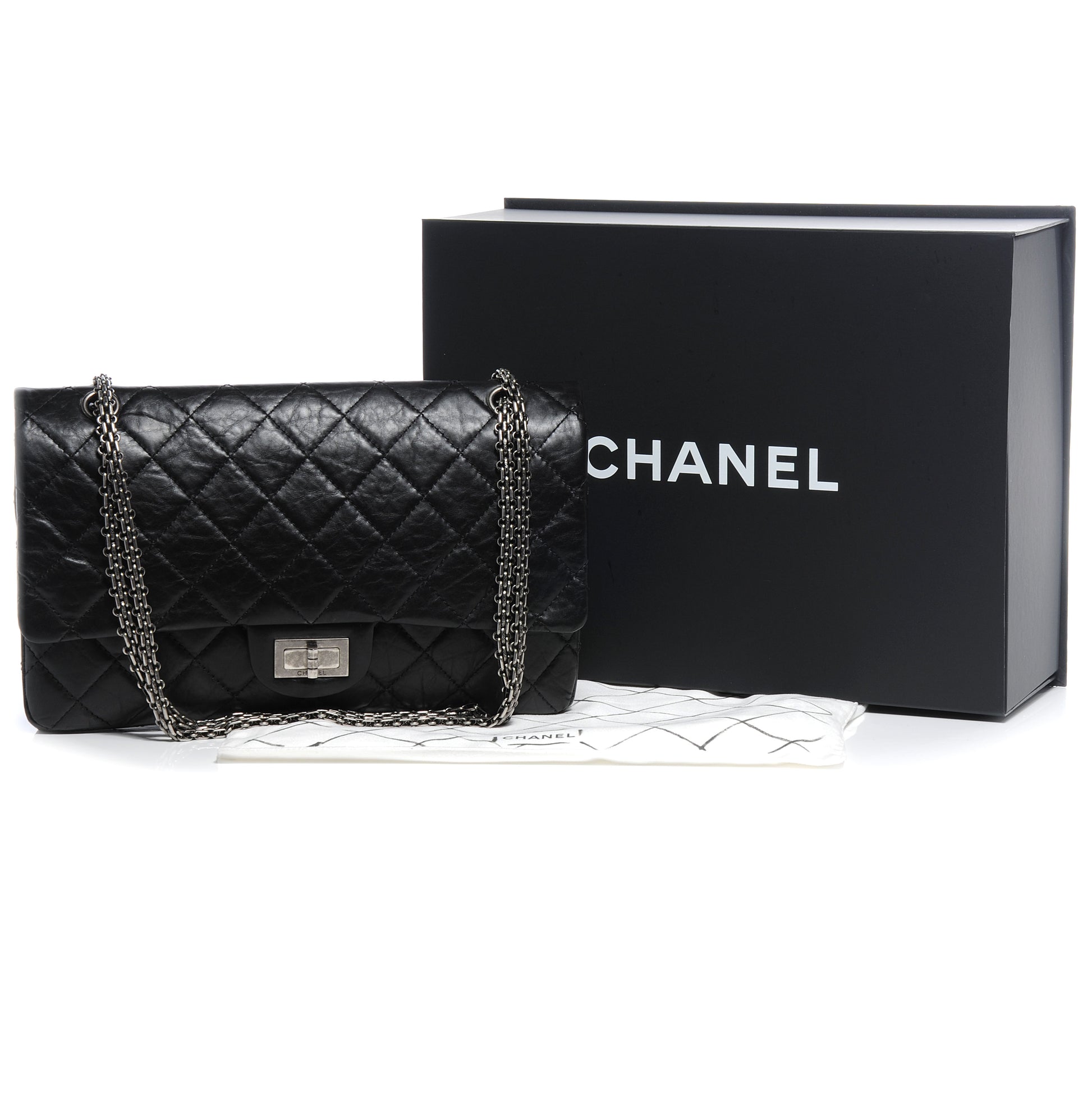 Chanel Aged Calfskin Quilted 2.55 Reissue 227 Flap Black 5 of 8