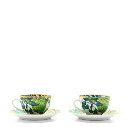 Hermes Porcelain Passifolia Tea Cup And Saucer Set Of 2 3 of 8