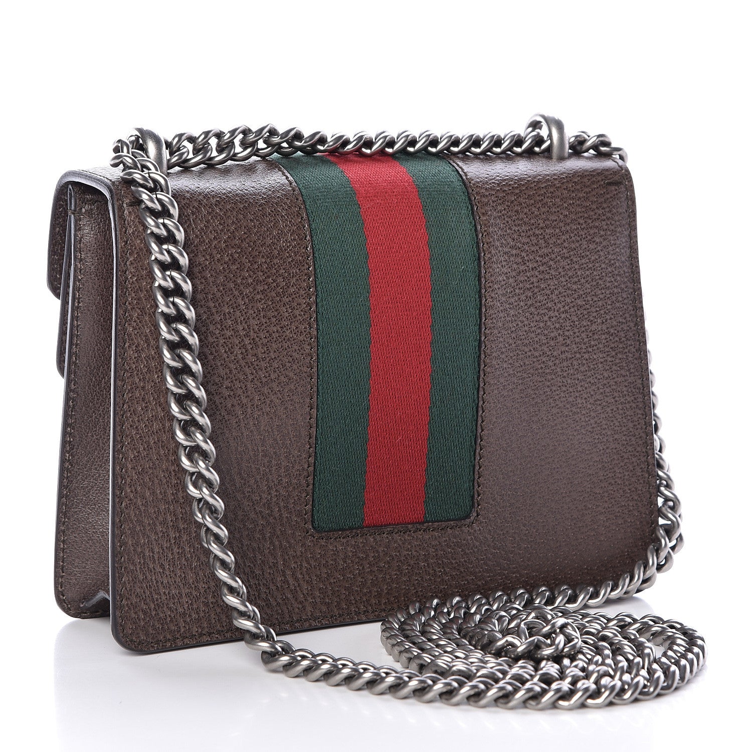 Gucci Textured Calfskin Web Mini Dionysus Shoulder Bag New Acero 3 of 10