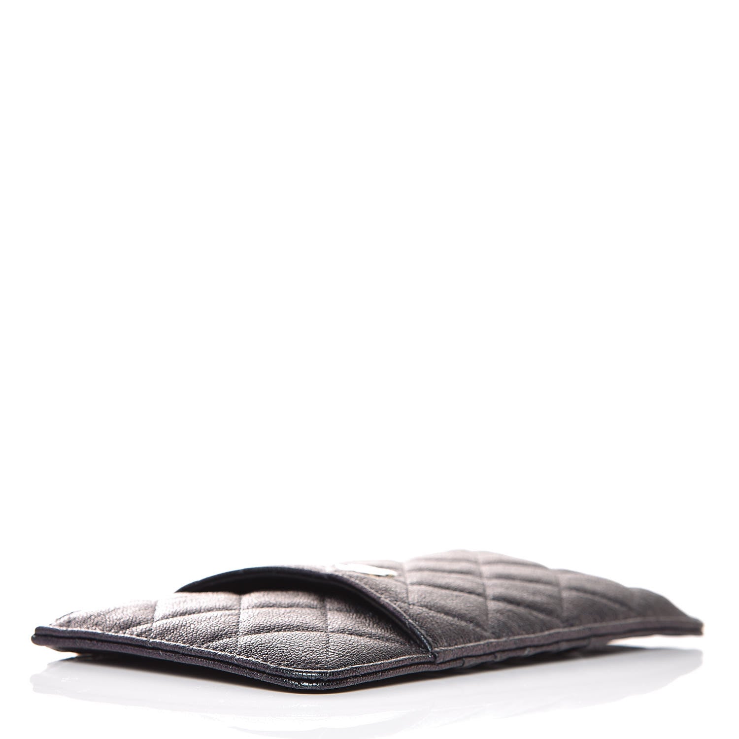 Chanel Iridescent Caviar Quilted Classic iPhone Pouch Black 4 of 8