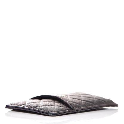 Chanel Iridescent Caviar Quilted Classic iPhone Pouch Black 4 of 8