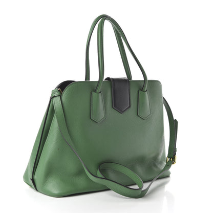 Prada Saffiano Turn Lock Tote Biliardo 4 of 10