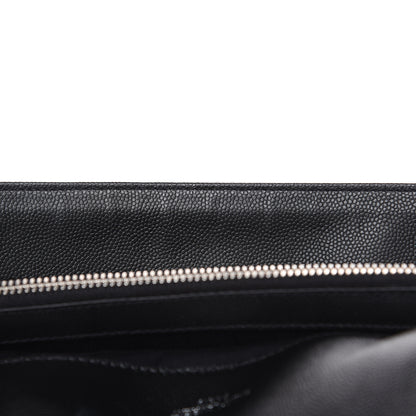 Saint Laurent Grain De Poudre Medium West Hollywood Monogram Fold-Over Black 13 of 14