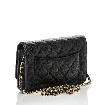 Chanel Caviar Quilted Wallet On Chain WOC Black 3 of 8