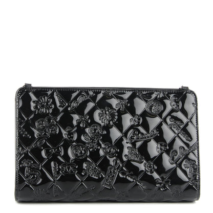 Chanel Patent Calfskin Lucky Symbols Pochette Black 1 of 7