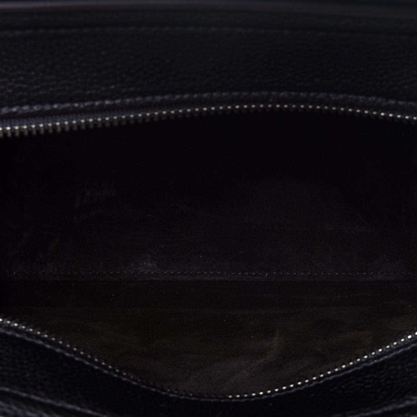 Drummed Calfskin Nano Luggage Black