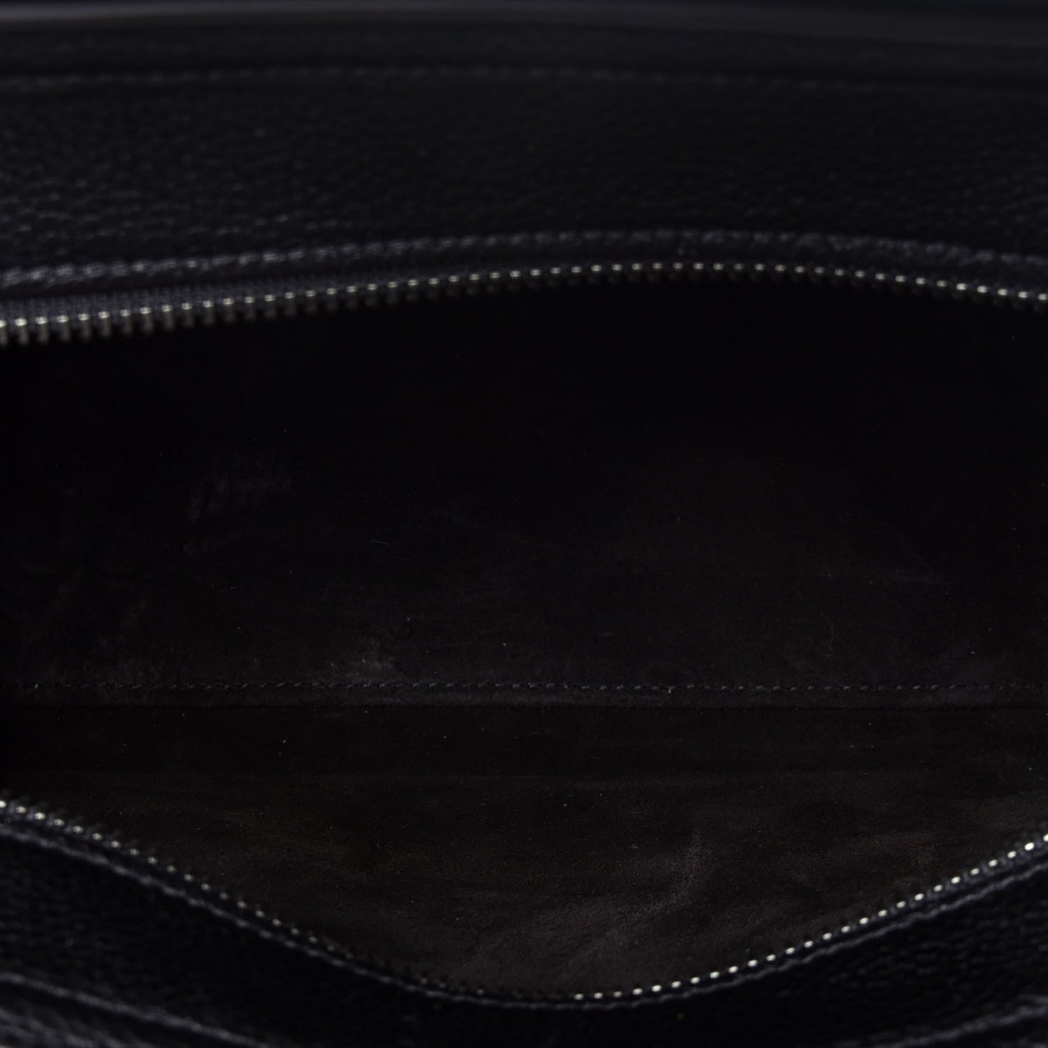 Celine Drummed Calfskin Nano Luggage Black 6 of 11