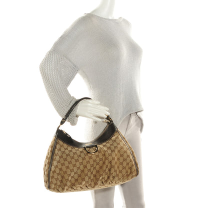 Gucci Monogram Large D Gold Hobo Dark Brown 2 of 7