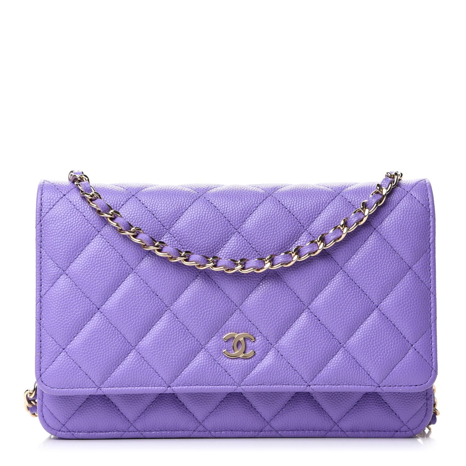 Chanel Caviar Quilted Wallet On Chain WOC Purple 1 of 14