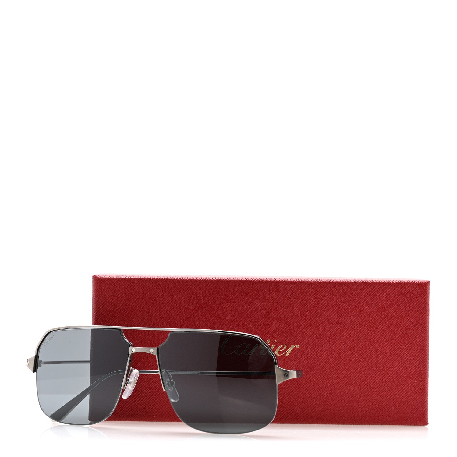Cartier Metal CT0230S Sunglasses Silver Blue 8 of 8