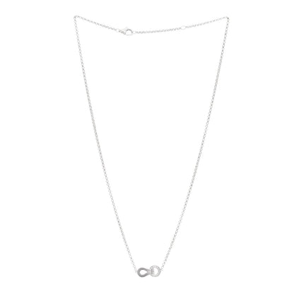 Cartier 18K White Gold Diamond Agrafe Paved Pendant Necklace 3 of 5