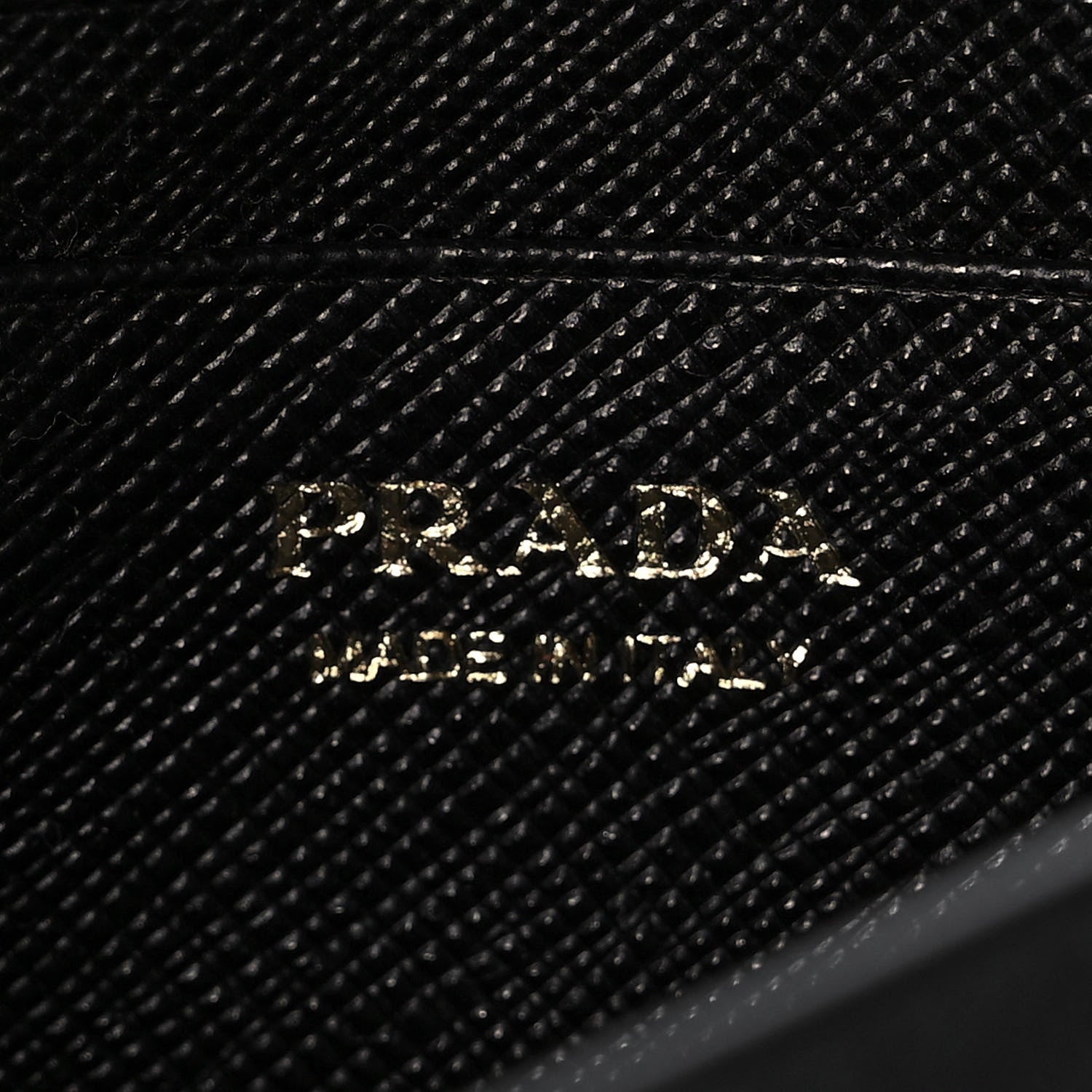 Prada Saffiano Metal Phone Wristlet Crossbody Wallet Black 6 of 9