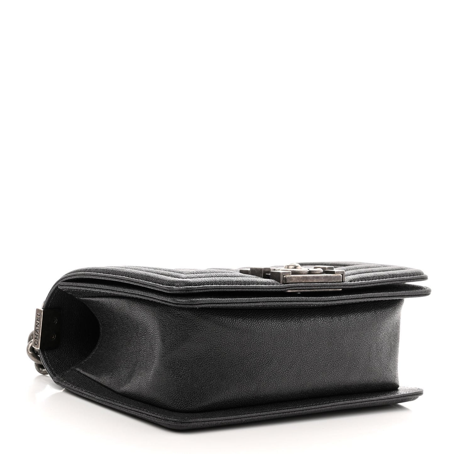 Caviar Quilted Small Boy Flap Black