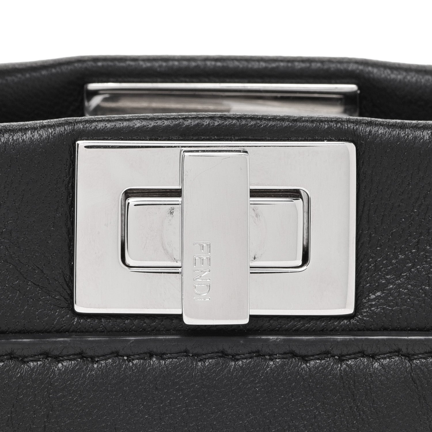 Fendi Nappa Crystal Flowerland Micro Peekaboo Iconic Satchel Black 9 of 11