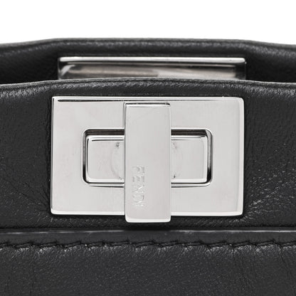 Fendi Nappa Crystal Flowerland Micro Peekaboo Iconic Satchel Black 9 of 11