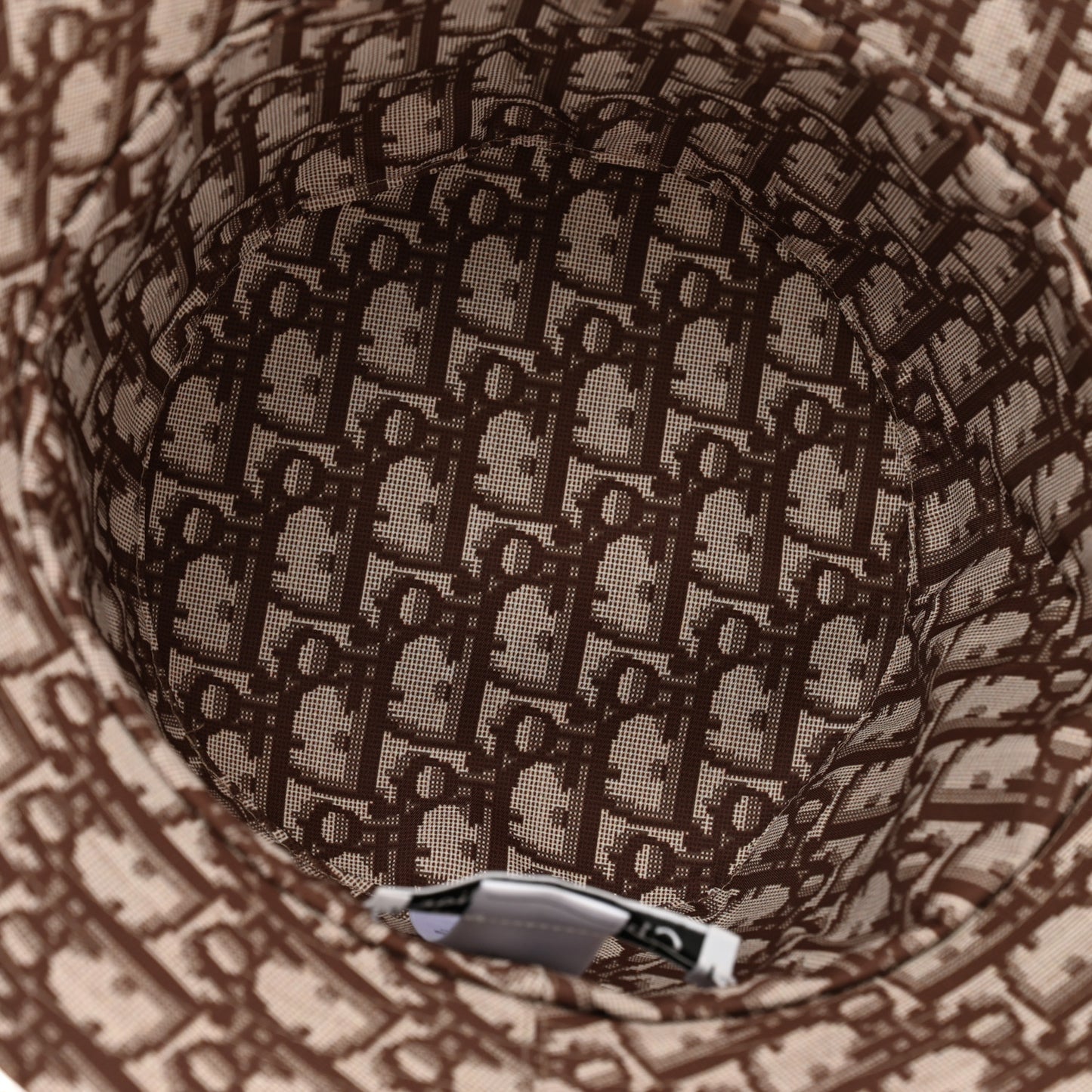 Polyester Cotton Gingham Oblique Reversible Bucket Hat 57 Beige