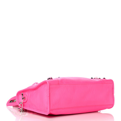 Balenciaga Agneau Classic Silver Hardware S City Rose Fluo 3 of 11
