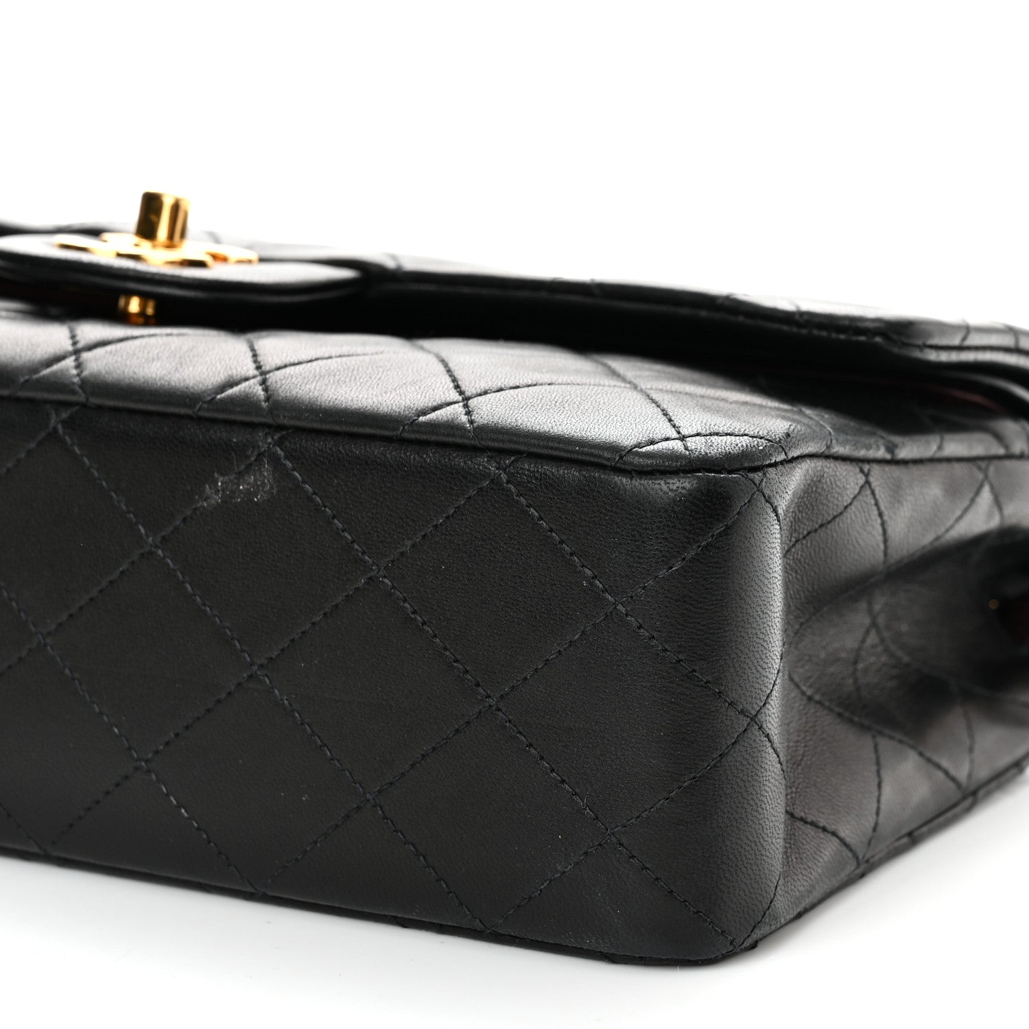 Chanel Lambskin Quilted Medium Double Flap Black 10 of 10