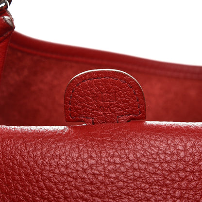 Hermes Taurillon Clemence Evelyne III PM Rouge Garance 8 of 8