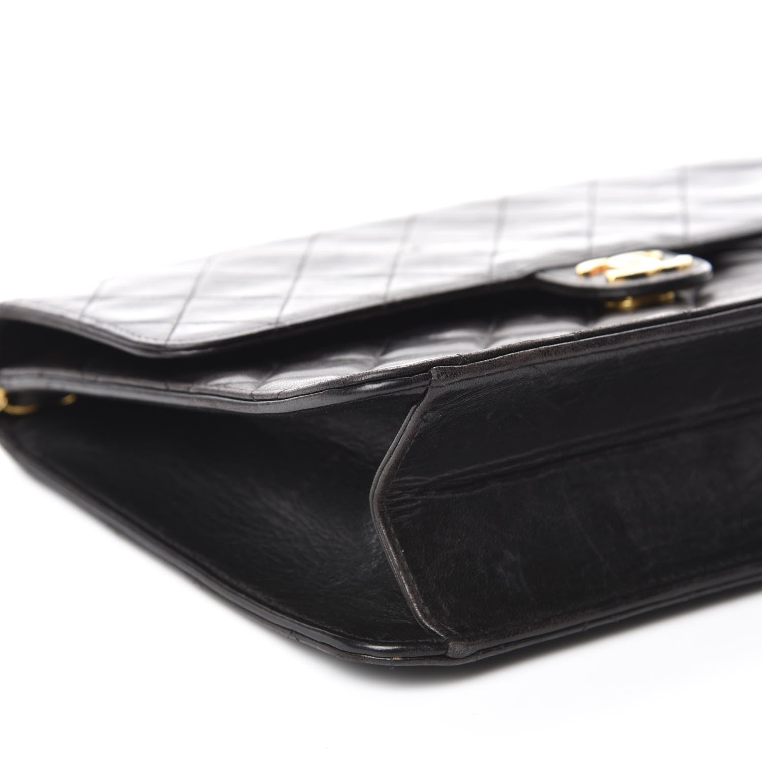 Chanel Lambskin Quilted Medium Single Flap Black 6 of 17