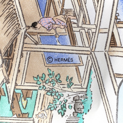 Hermes Silk Les Artisans D'Hermes Scarf 90 4 of 7