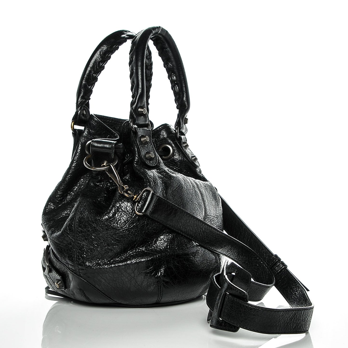 Agneau Classic Hardware Mini Pompon Black