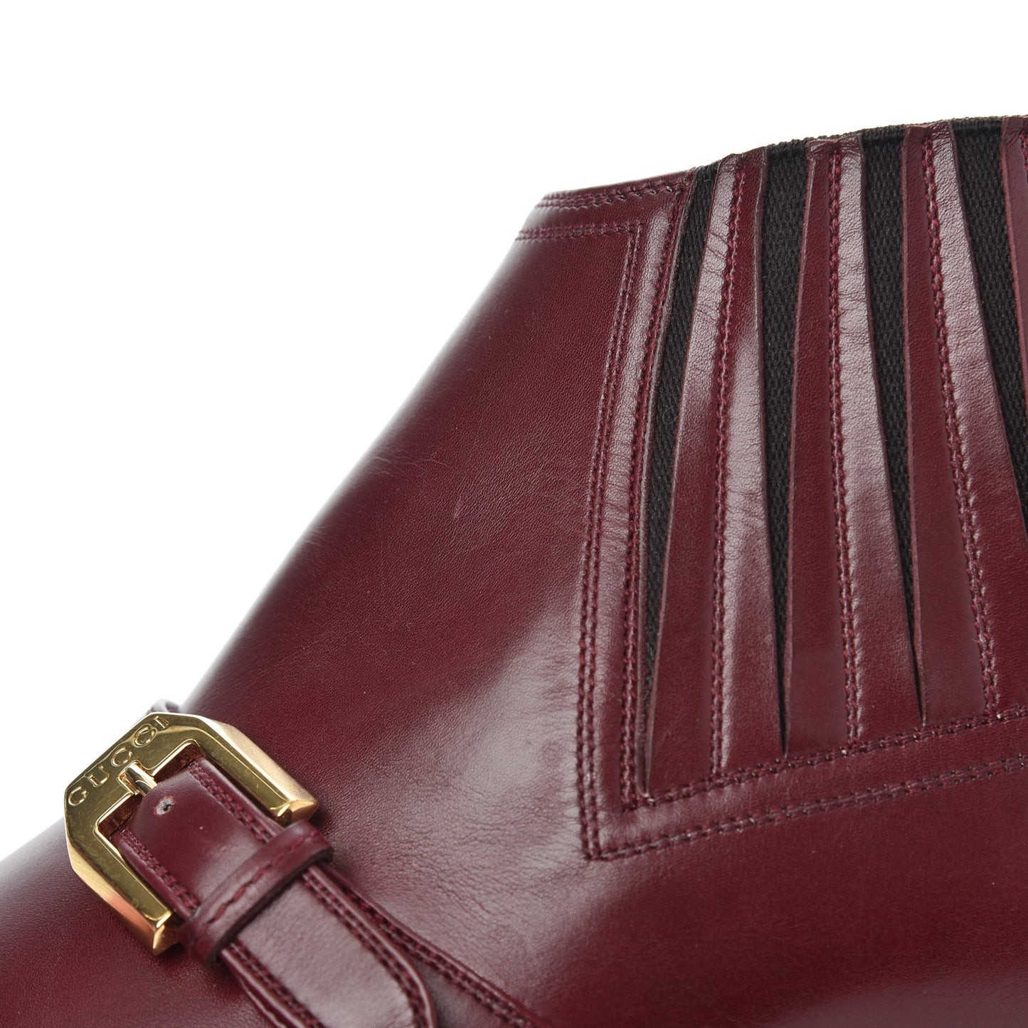 New Waxed Calfskin Mens G Medallion Toe Ankle Boots 8.5 Red Bordeaux