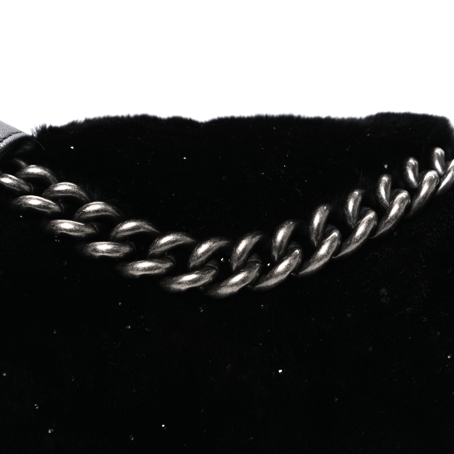 Orylag Rabbit Fur Calfskin Small Boy Flap Black