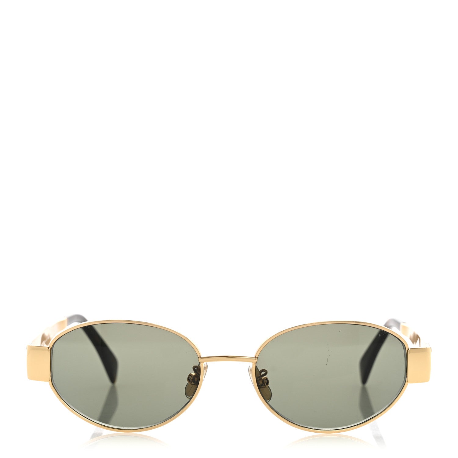 Celine Metal Triomphe 01 Sunglasses CL40235U Gold Green 2 of 8