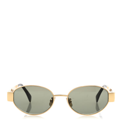 Celine Metal Triomphe 01 Sunglasses CL40235U Gold Green 2 of 8