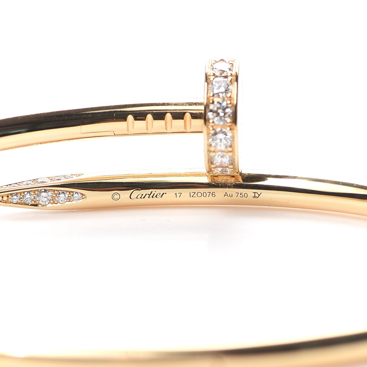 18K Yellow Gold Diamond Juste Un Clou Bracelet 17