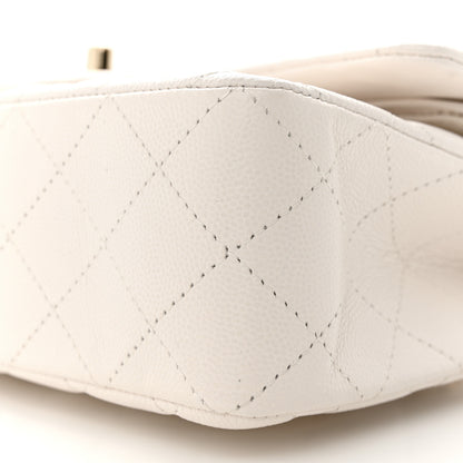 Chanel Caviar Quilted Small Double Flap White 11 of 12