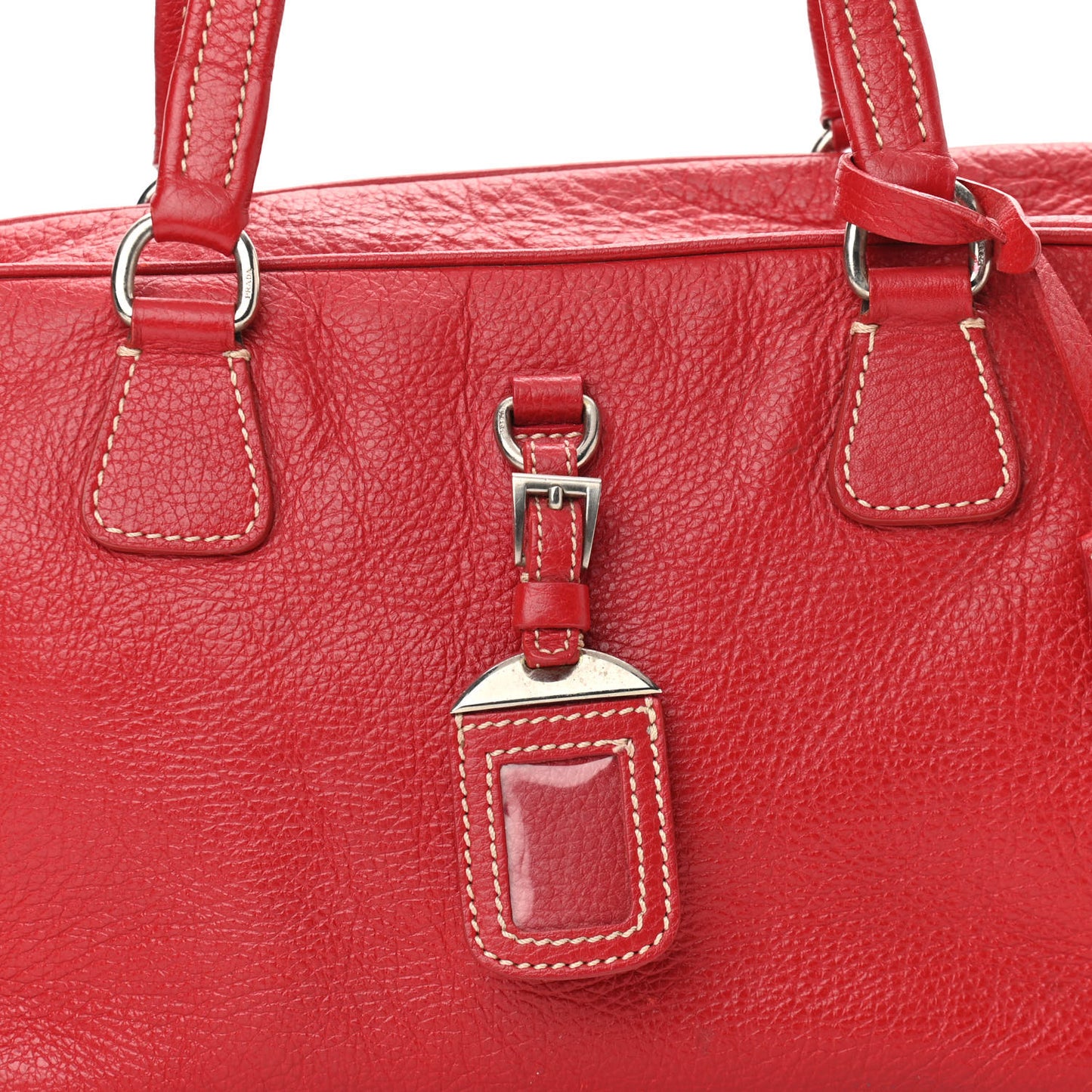 Vitello Daino Tag Satchel Rosso